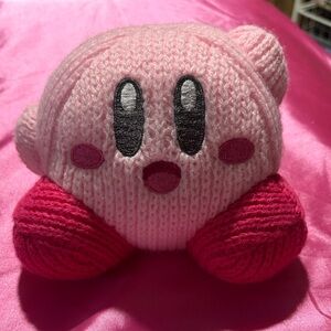 Kirby Pink Knitted Character Plush